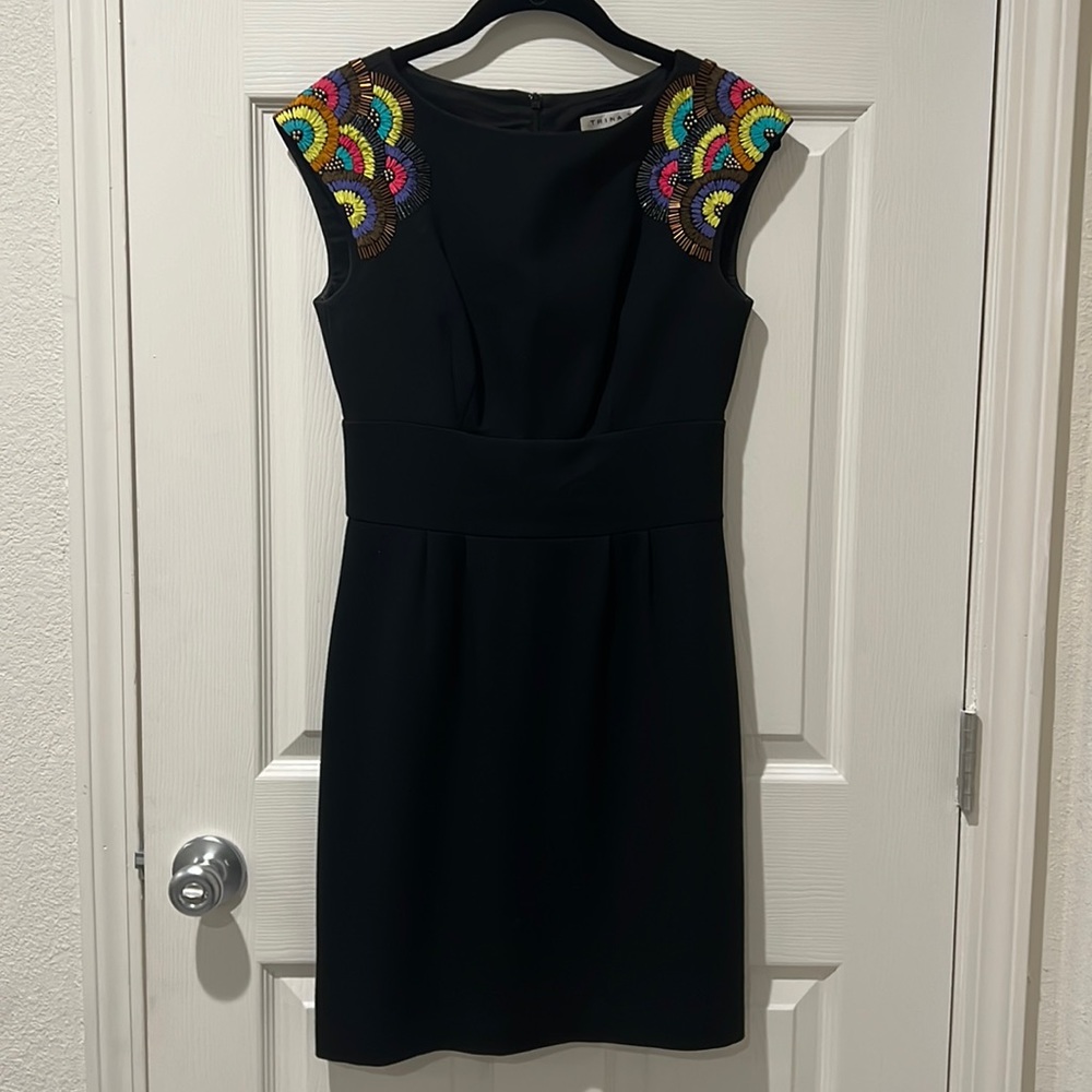Trina Turk Cap Shoulder With Intricate Beading